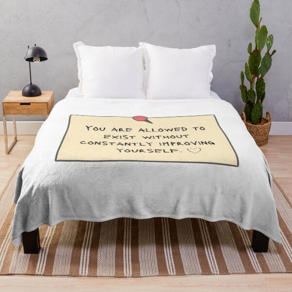 Item preview, You are allowed to exist without constantly improving yourself - Positive Affirmations Reminder designed and sold by mimiscreativity.