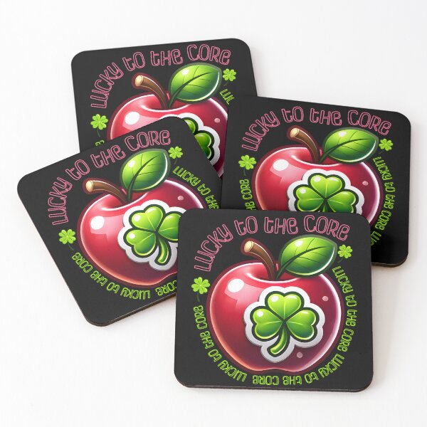 Item preview, Lucky to the Core –  Irish-inspired Clover and Apple St Patricks Day Design - Lucky Irish Fun Pun Design  designed and sold by Dantin.