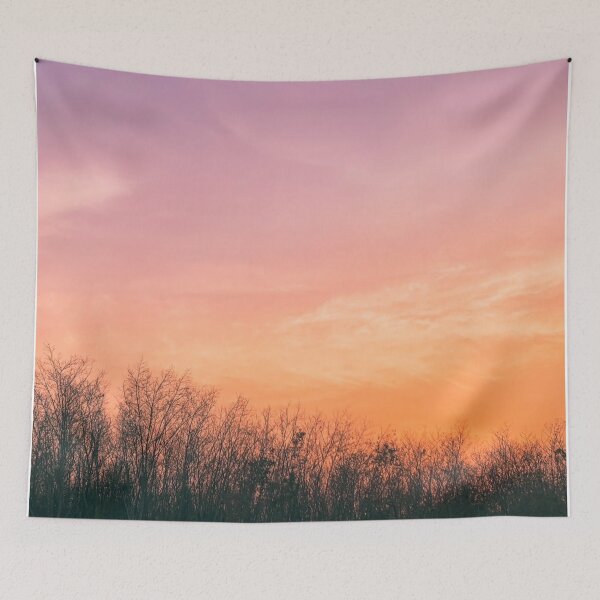 Item preview, Pastel Sunset Over Bare Trees designed and sold by Glam-OOTD.