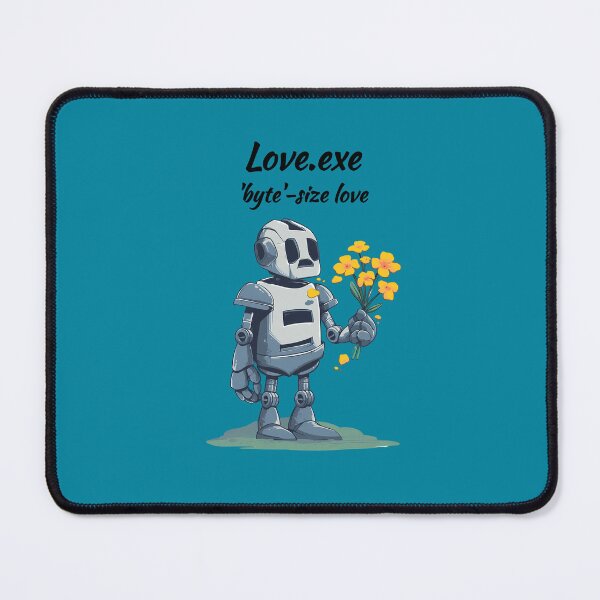 Item preview,  "Love.exe: 'byte'-size love" funny robot love design designed and sold by TR_fairydesigns.