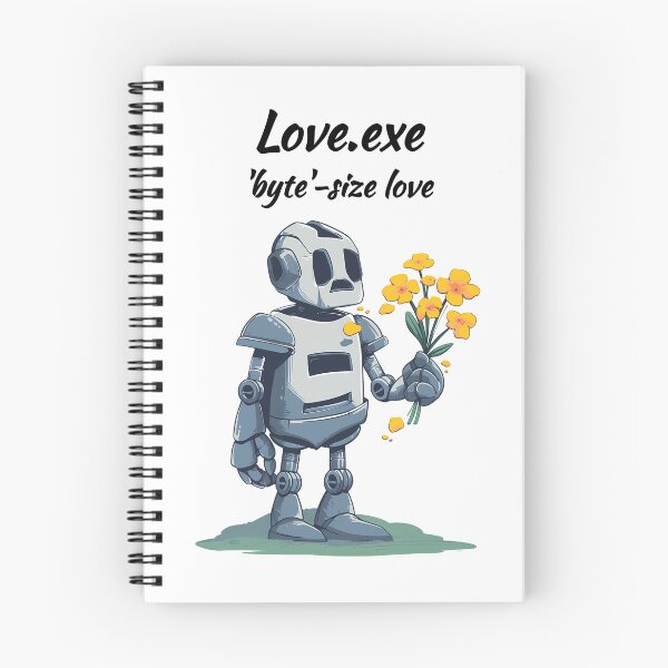 Item preview,  "Love.exe: 'byte'-size love" funny robot love design designed and sold by TR_fairydesigns.