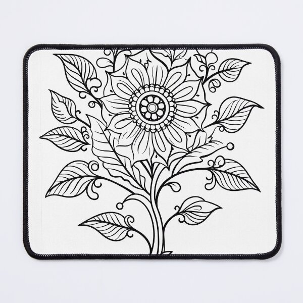 Item preview, Flower Design #69 Coloring Page Pattern designed and sold by DavidColoring.