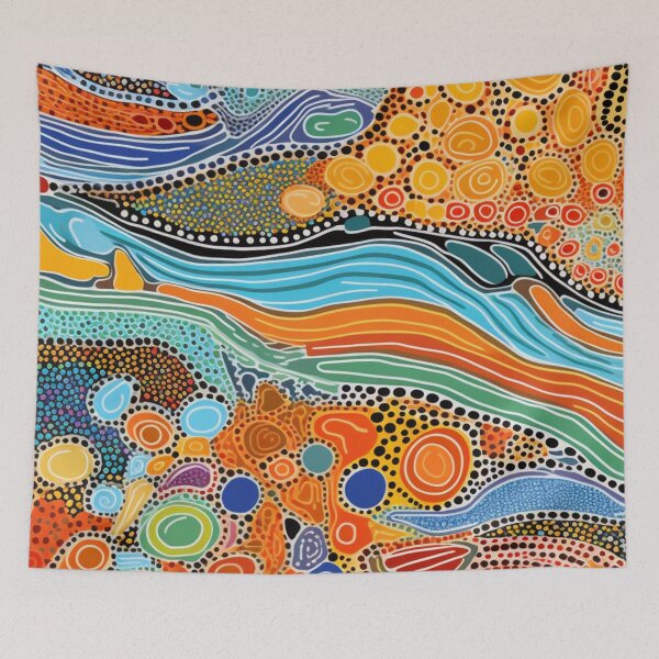 Item preview, Aboriginal Inspired Dot Art - Source Of Water designed and sold by GrinGalore.
