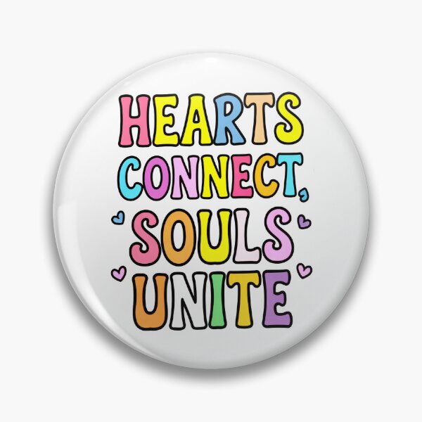 Item preview, Hearts Connect, Souls Unite – Colorful Inspirational Quote designed and sold by Taans-Creation.