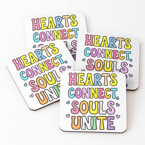 Item preview, Hearts Connect, Souls Unite – Colorful Inspirational Quote designed and sold by Taans-Creation.