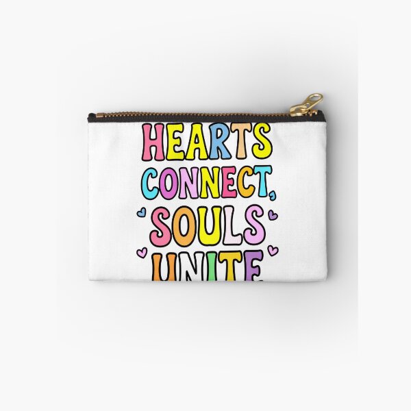 Item preview, Hearts Connect, Souls Unite – Colorful Inspirational Quote designed and sold by Taans-Creation.