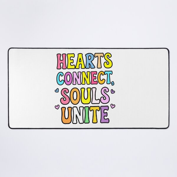 Item preview, Hearts Connect, Souls Unite – Colorful Inspirational Quote designed and sold by Taans-Creation.