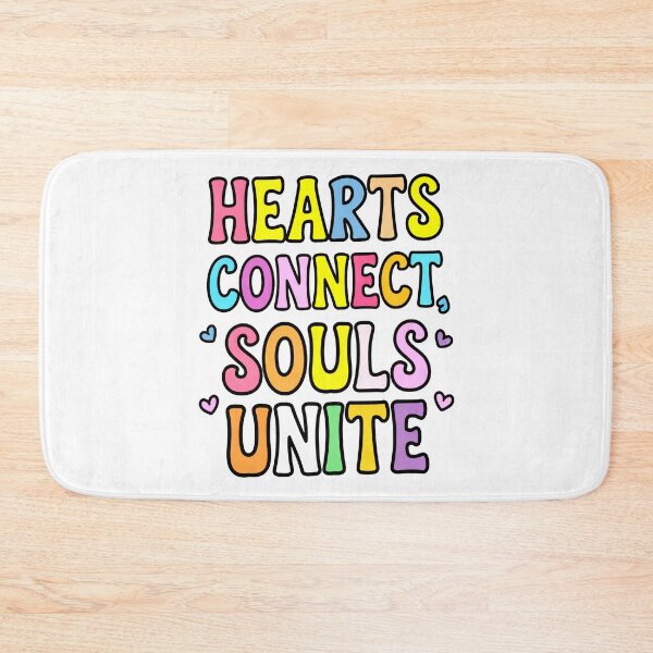 Item preview, Hearts Connect, Souls Unite – Colorful Inspirational Quote designed and sold by Taans-Creation.