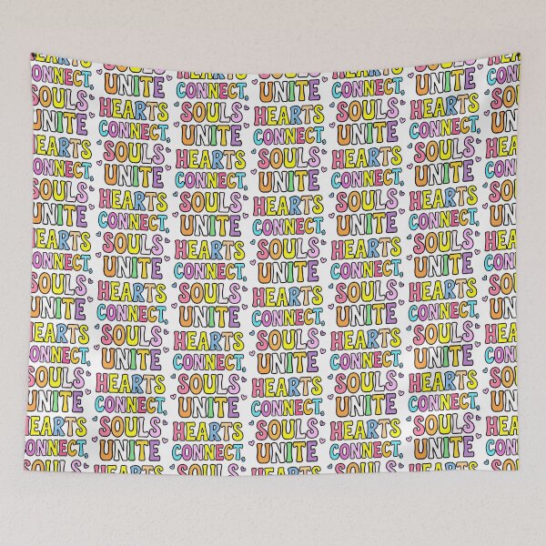 Item preview, Hearts Connect, Souls Unite – Colorful Inspirational Quote designed and sold by Taans-Creation.
