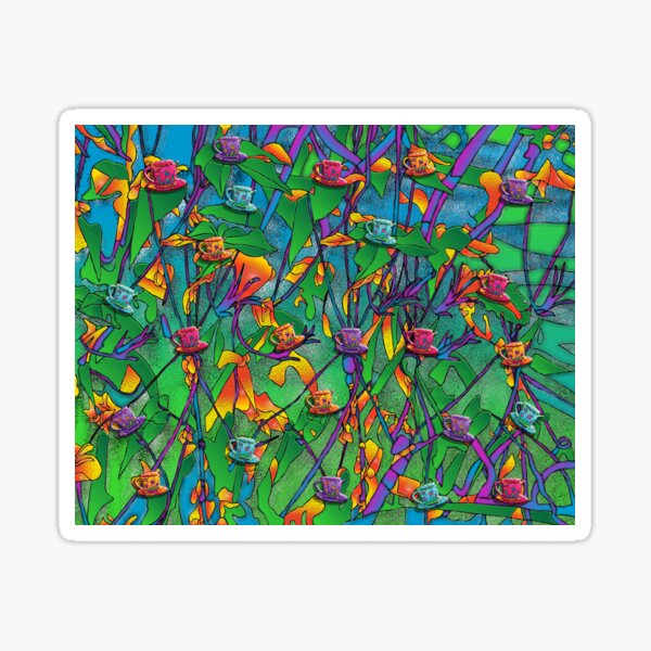 Tea Cup Garden Sticker