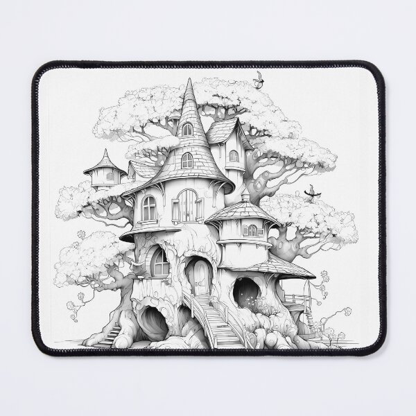 Item preview, TreeHouse #11 Coloring Page Pattern  designed and sold by DavidColoring.