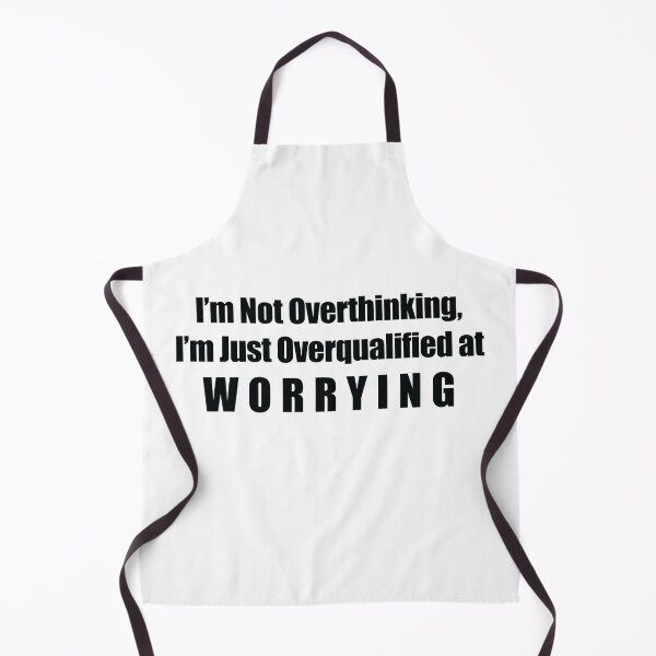 Item preview, I’m Not Overthinking, I’m Just Overqualified at Worrying sticker in bold font designed and sold by deynaaz.