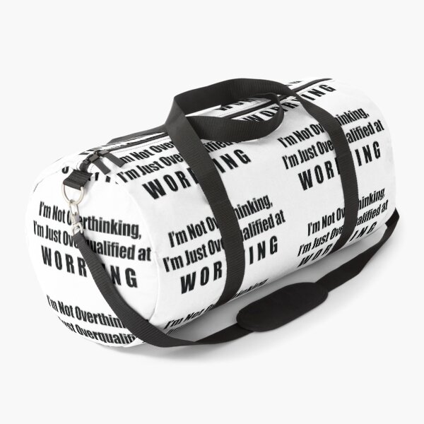 Item preview, I’m Not Overthinking, I’m Just Overqualified at Worrying sticker in bold font designed and sold by deynaaz.