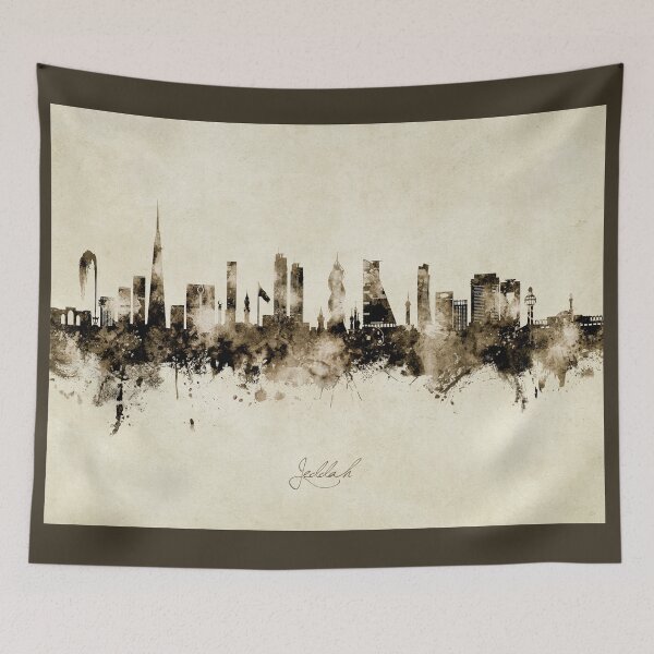 Item preview, Jeddah Saudi Arabia Skyline designed and sold by ArtPrints.