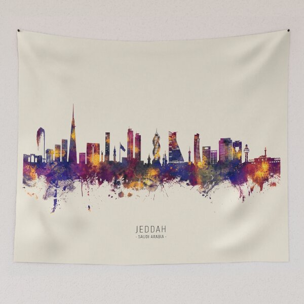 Artikelvorschau, Skyline von Dschidda, Saudi-Arabien entworfen und verkauft von ArtPrints.