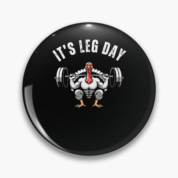 Item preview, It's Leg Day funny thanksgiving gym muscle turkey squatting designed and sold by snowry.