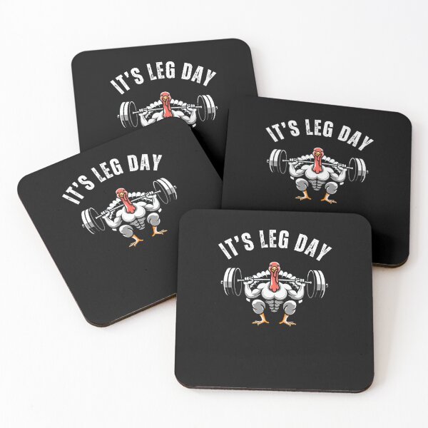 Item preview, It's Leg Day funny thanksgiving gym muscle turkey squatting designed and sold by snowry.