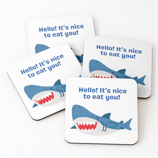 Item preview, Nice to eat you shark designed and sold by fabartforyou.