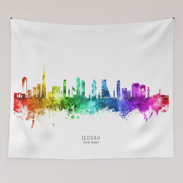 Artikelvorschau, Skyline von Dschidda, Saudi-Arabien entworfen und verkauft von ArtPrints.