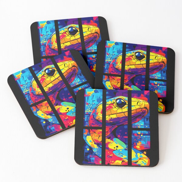 Item preview, Vibrant Snake Art – Abstract Wildlife designed and sold by Taans-Creation.