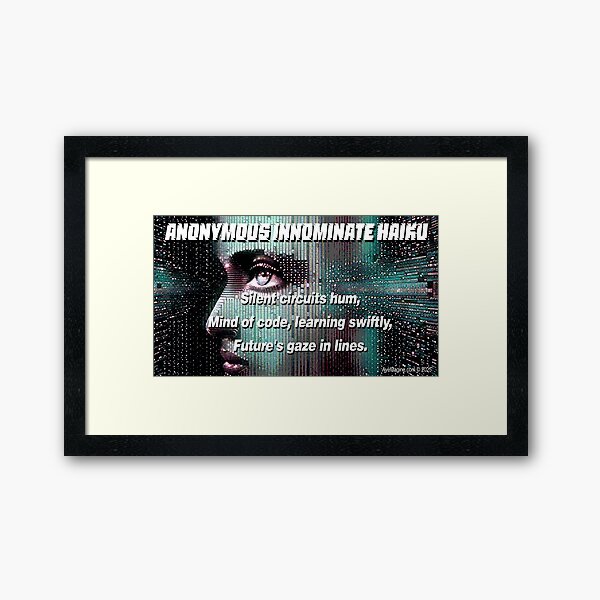 AI Haiku Framed Art Print