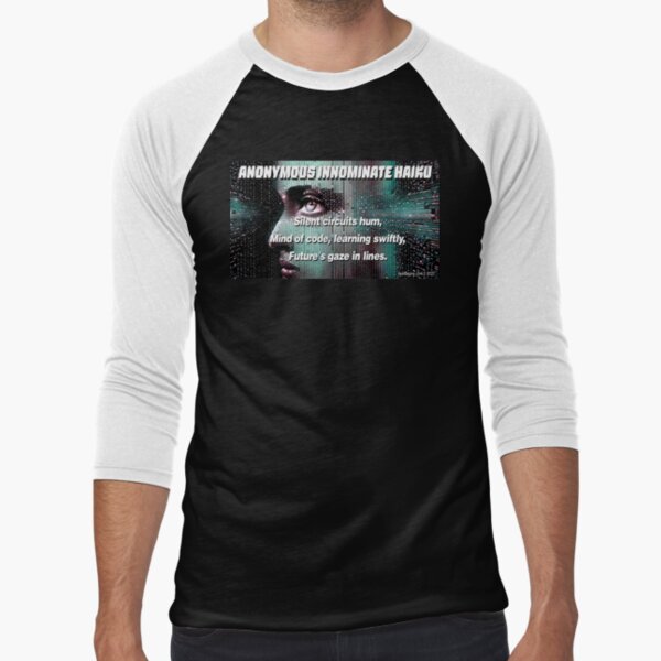 AI Haiku Baseball ¾ Sleeve T-Shirt