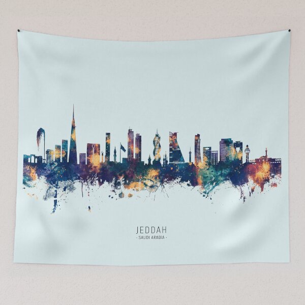 Artikelvorschau, Skyline von Dschidda, Saudi-Arabien entworfen und verkauft von ArtPrints.