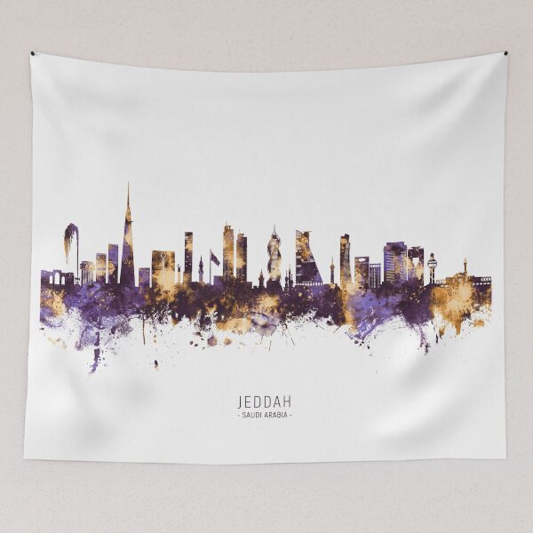 Artikelvorschau, Skyline von Dschidda, Saudi-Arabien entworfen und verkauft von ArtPrints.