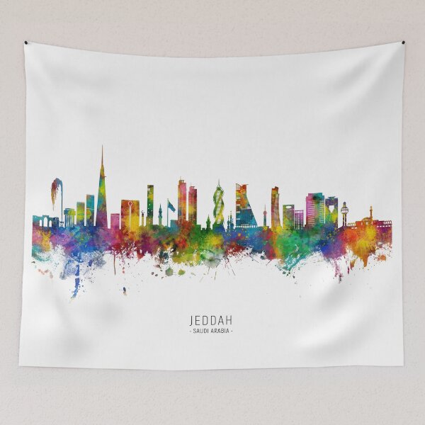 Artikelvorschau, Skyline von Dschidda, Saudi-Arabien entworfen und verkauft von ArtPrints.