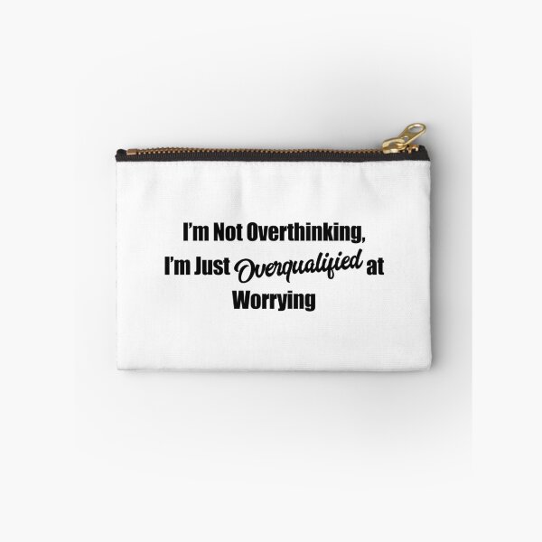 Item preview, Not Overthinking, Just Overqualified sticker in bold font designed and sold by deynaaz.