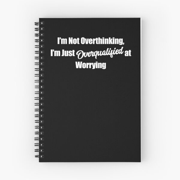 Item preview, Not Overthinking, Just Overqualified sticker in bold font designed and sold by deynaaz.
