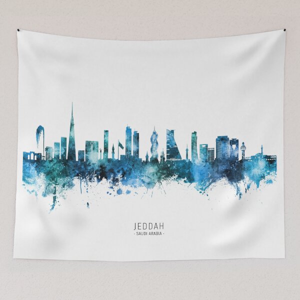 Artikelvorschau, Skyline von Dschidda, Saudi-Arabien entworfen und verkauft von ArtPrints.