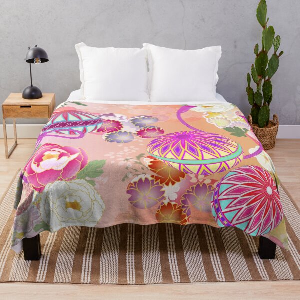 Item preview, Japanese traditional kimono pattern flowers designed and sold by FunkyBeaver.
