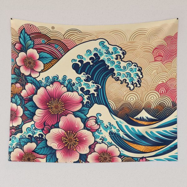 Item preview, big wave and sakura designed and sold by aliraweb.