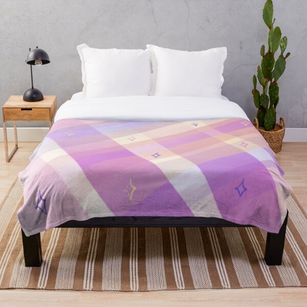 Aperçu de l'œuvre Joli plaid aquarelle avec des diamants créée et vendue par MKTplaceDesign.