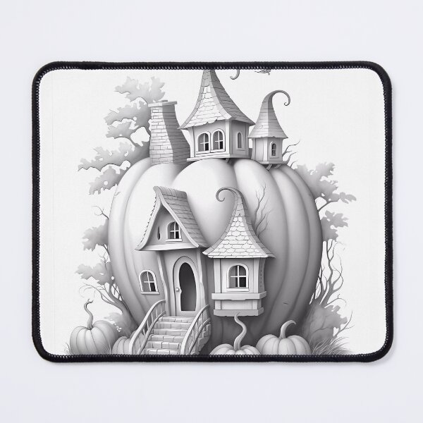 Item preview, Magical Pumpkin House #11 Coloring Page Pattern designed and sold by DavidColoring.