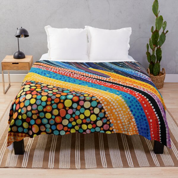 Item preview, Aboriginal Inspired Dot Art - Wavy Colorful Pebbles designed and sold by GrinGalore.