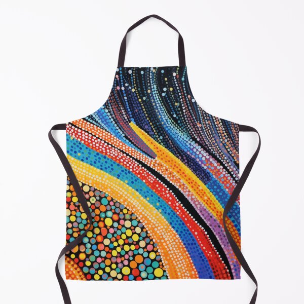 Item preview, Aboriginal Inspired Dot Art - Wavy Colorful Pebbles designed and sold by GrinGalore.