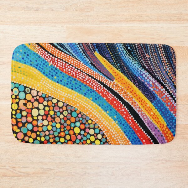 Item preview, Aboriginal Inspired Dot Art - Wavy Colorful Pebbles designed and sold by GrinGalore.