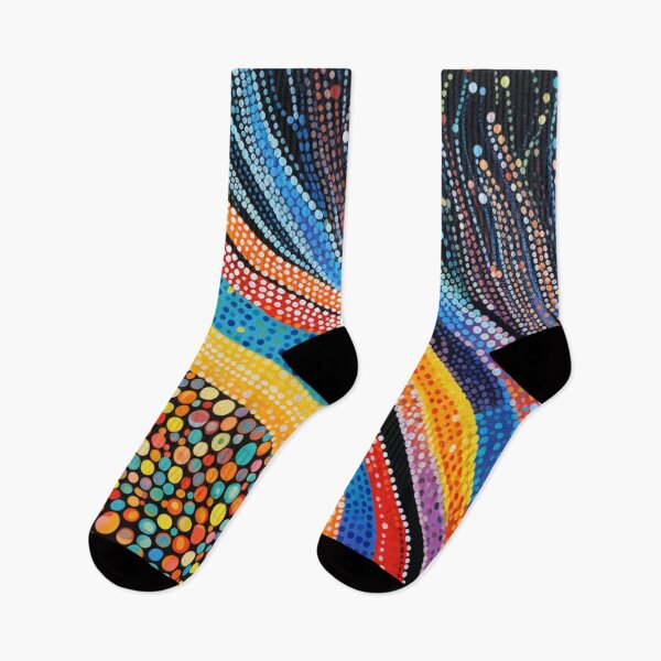 Item preview, Aboriginal Inspired Dot Art - Wavy Colorful Pebbles designed and sold by GrinGalore.