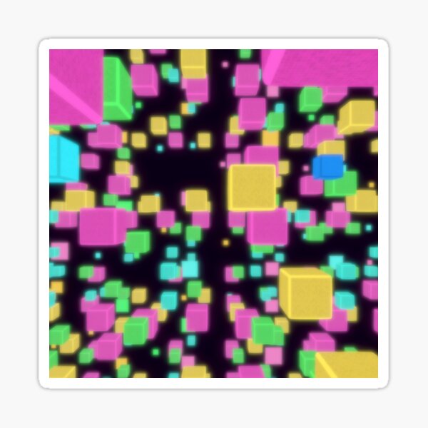 El ciber-universo de la Net-Cubes Pegatina