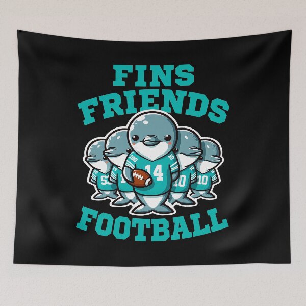 Item preview, FINS, FRIENDS AND FOOTBALL - FOOTBALL DOLPHINS GIFT designed and sold by KEF Custom.