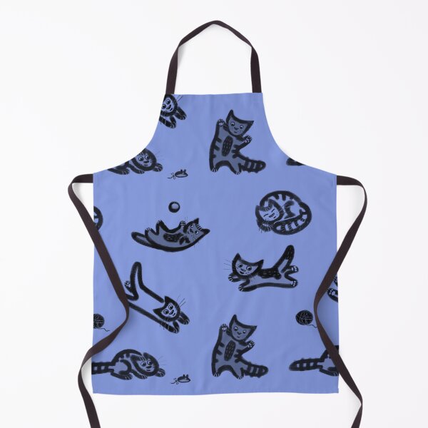 Item preview, Little Kittens - seamless pattern in blue designed and sold by KOUZZA.