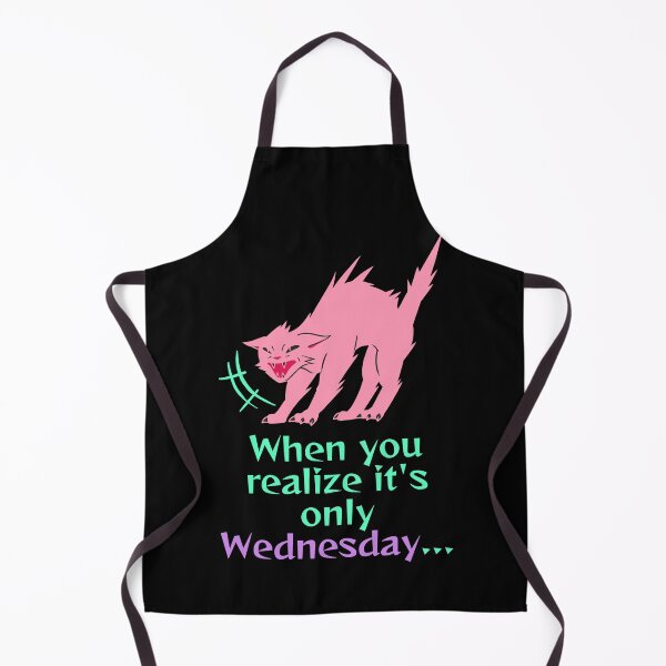 Item preview, When you realize it's only Wednesday - Funny Cat quote designed and sold by TheArtistOf2022.