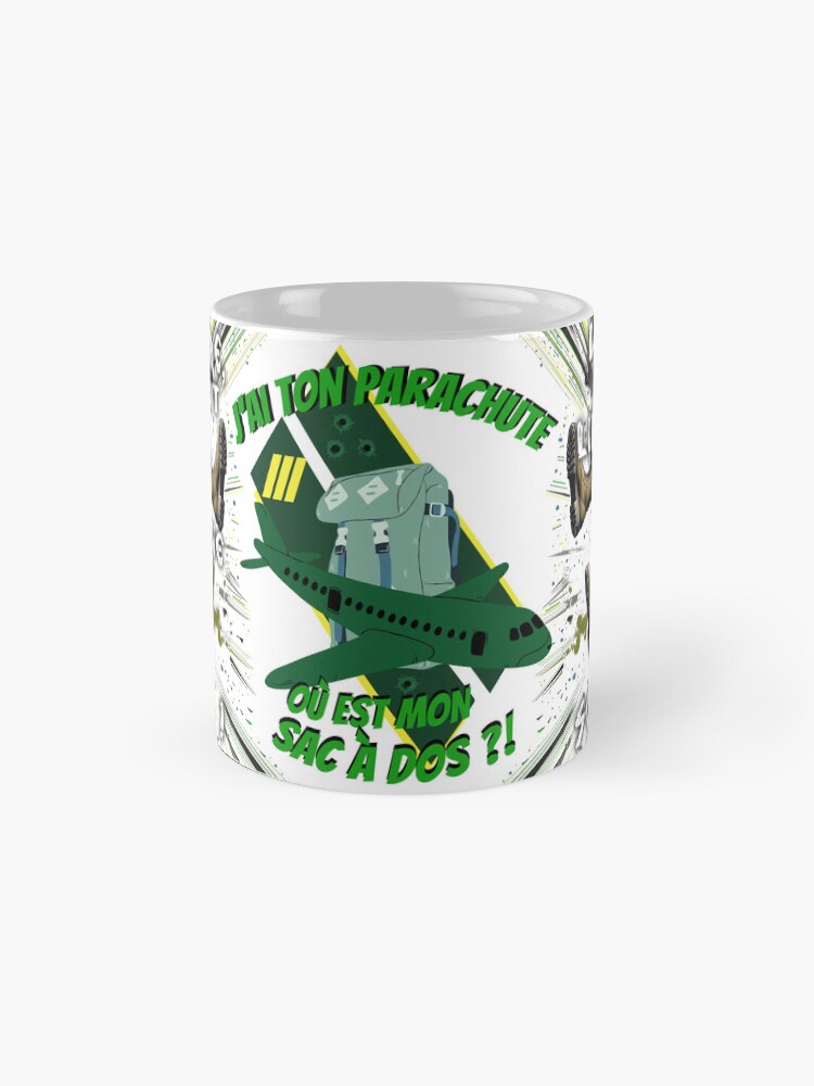 Aperçu 4 sur 6. Mug à café avec l'œuvre J'ai ton parachute. créée et vendue par Vinidal.