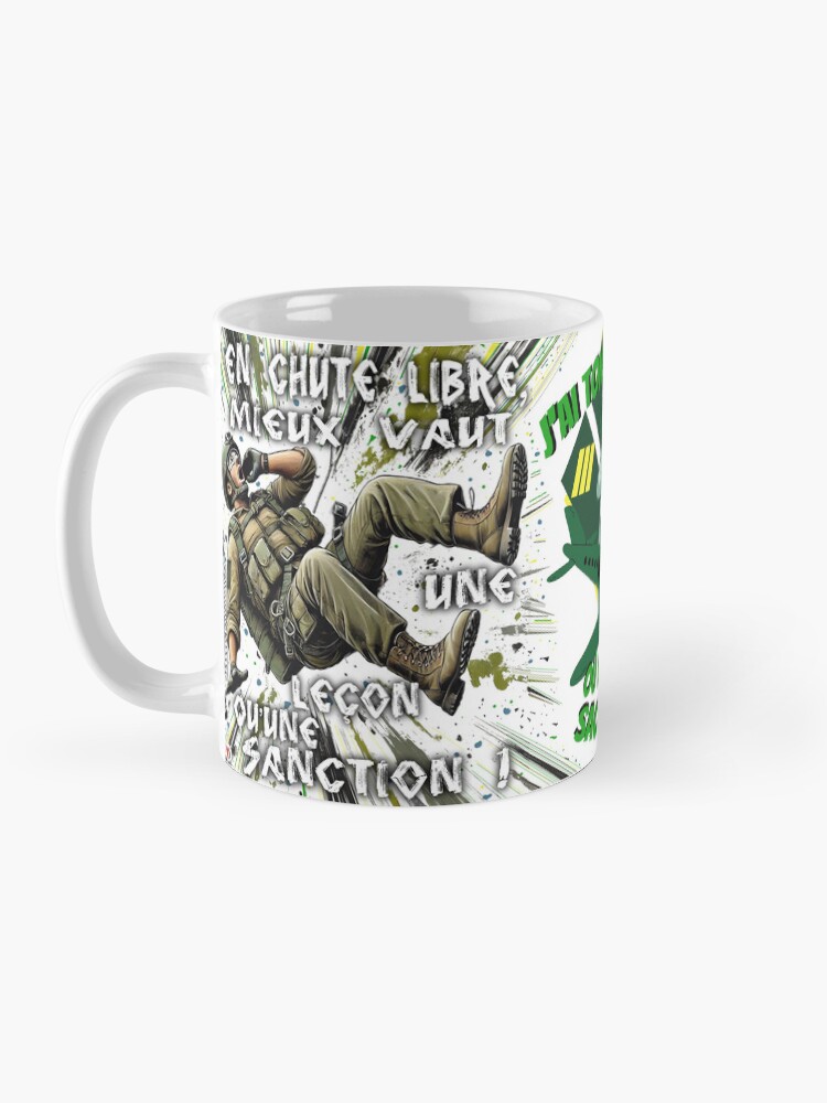 Aperçu 3 sur 6. Mug à café avec l'œuvre J'ai ton parachute. créée et vendue par Vinidal.