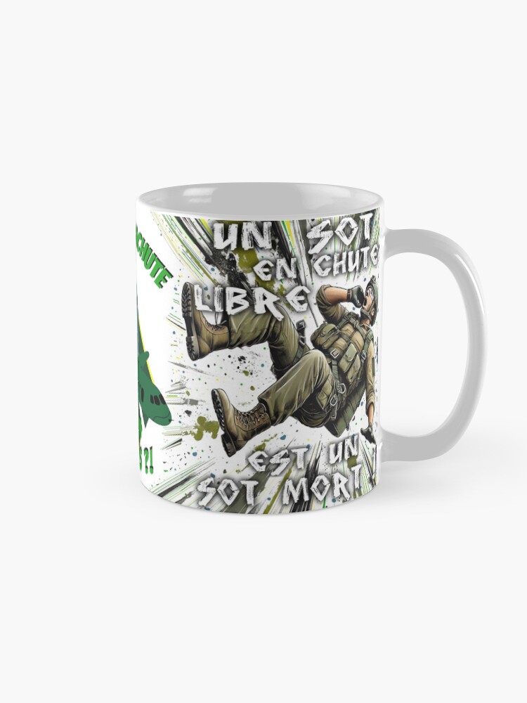 Aperçu 5 sur 6. Mug à café avec l'œuvre J'ai ton parachute. créée et vendue par Vinidal.