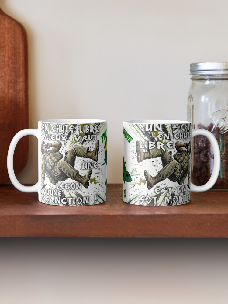 Aperçu 2 sur 6. Mug à café avec l'œuvre J'ai ton parachute. créée et vendue par Vinidal.