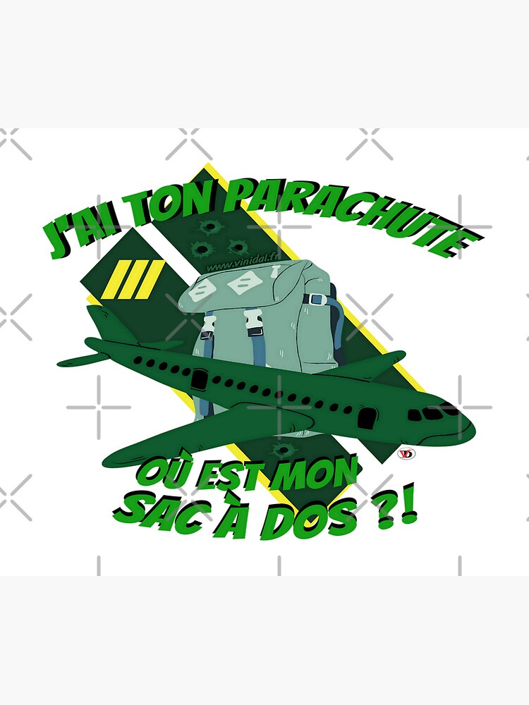 Aperçu 5 sur 5. Tapis de souris avec l'œuvre J'ai ton parachute. créée et vendue par Vinidal.