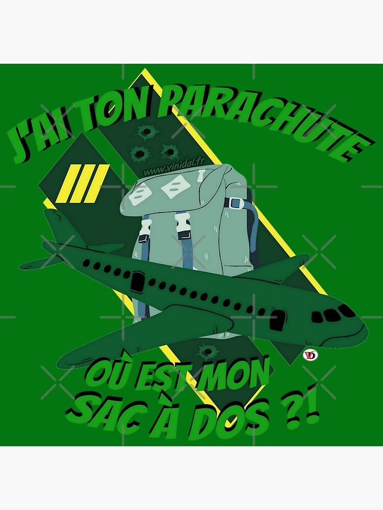 Aperçu 4 sur 4. Coussin avec l'œuvre J'ai ton parachute. créée et vendue par Vinidal.